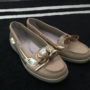 Gold Detailed Sperry Angelfish Boat Shoe